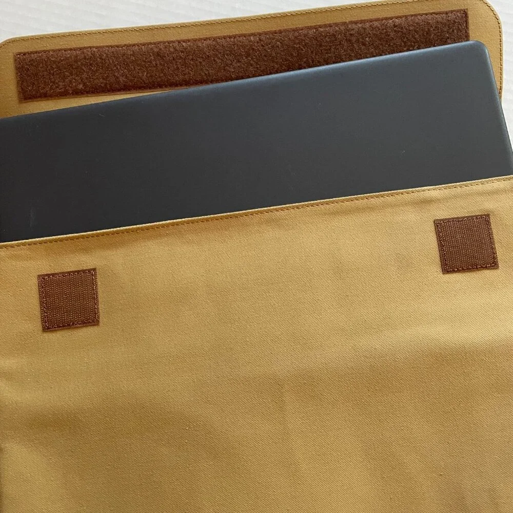 NWOT Levenger Vintage Canvas & Leather 15